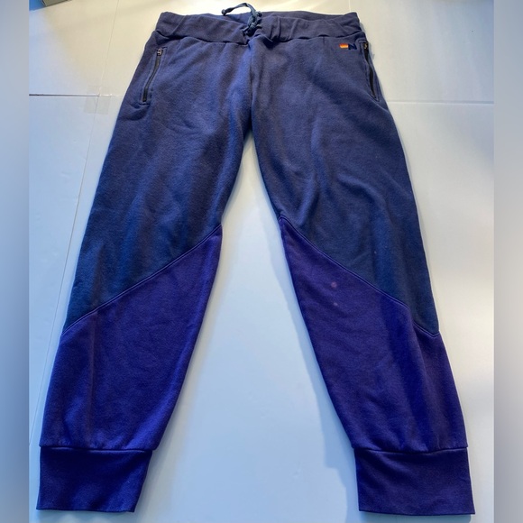 Aviator Nation Pants - Aviator Nation Color Block Unisex Joggers  X-LARGE  navy/purple